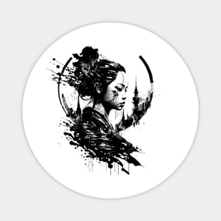 Woman Ink Art Magnet